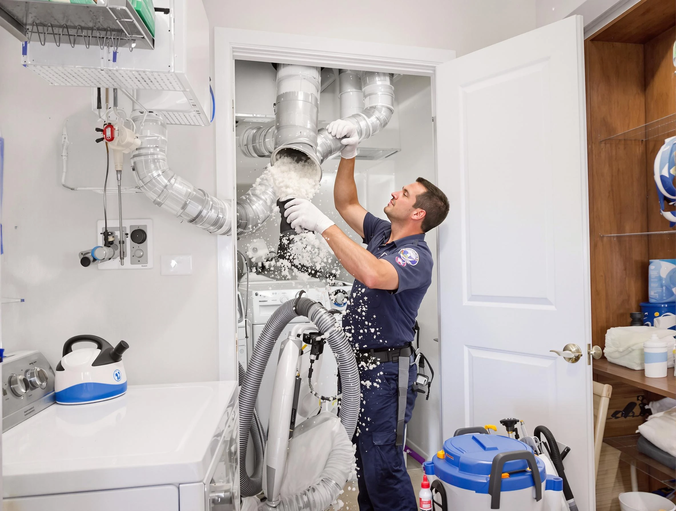 Dove Valley Dryer Vent Cleaning technician delivering thorough residential dryer vent cleaning service in Dove Valley